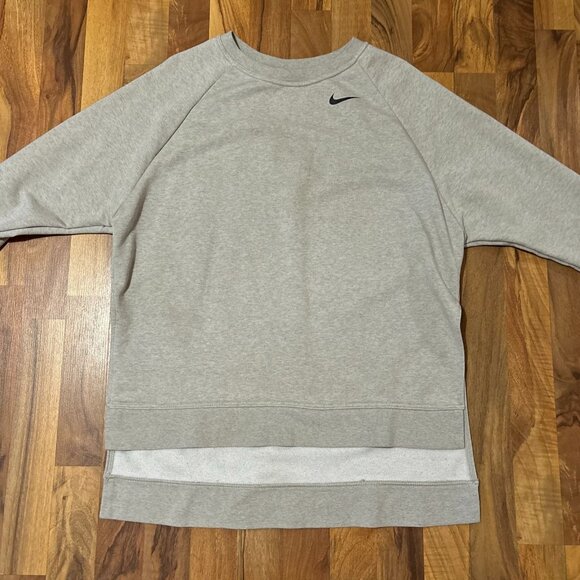 Nike Dri-Fit Grey Pullover Sweatshirt Shirt Sweater Top Long Sleeve Medium - Picture 8 of 10